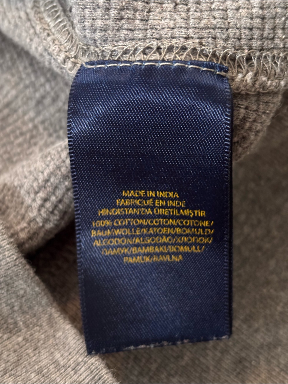 Polo Ralph Lauren Preppy Thermal Quarter Zip Gray Youth Kids Size M 10/12 - Picture 10 of 12